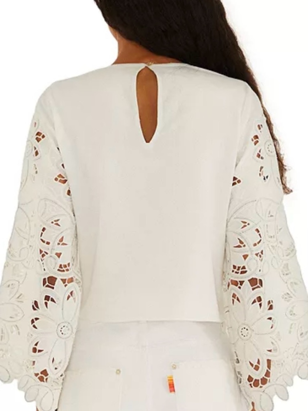 FARM RIO Ivory Richilieu Embroidered Blouse NWT Size S - Picture 3 of 9